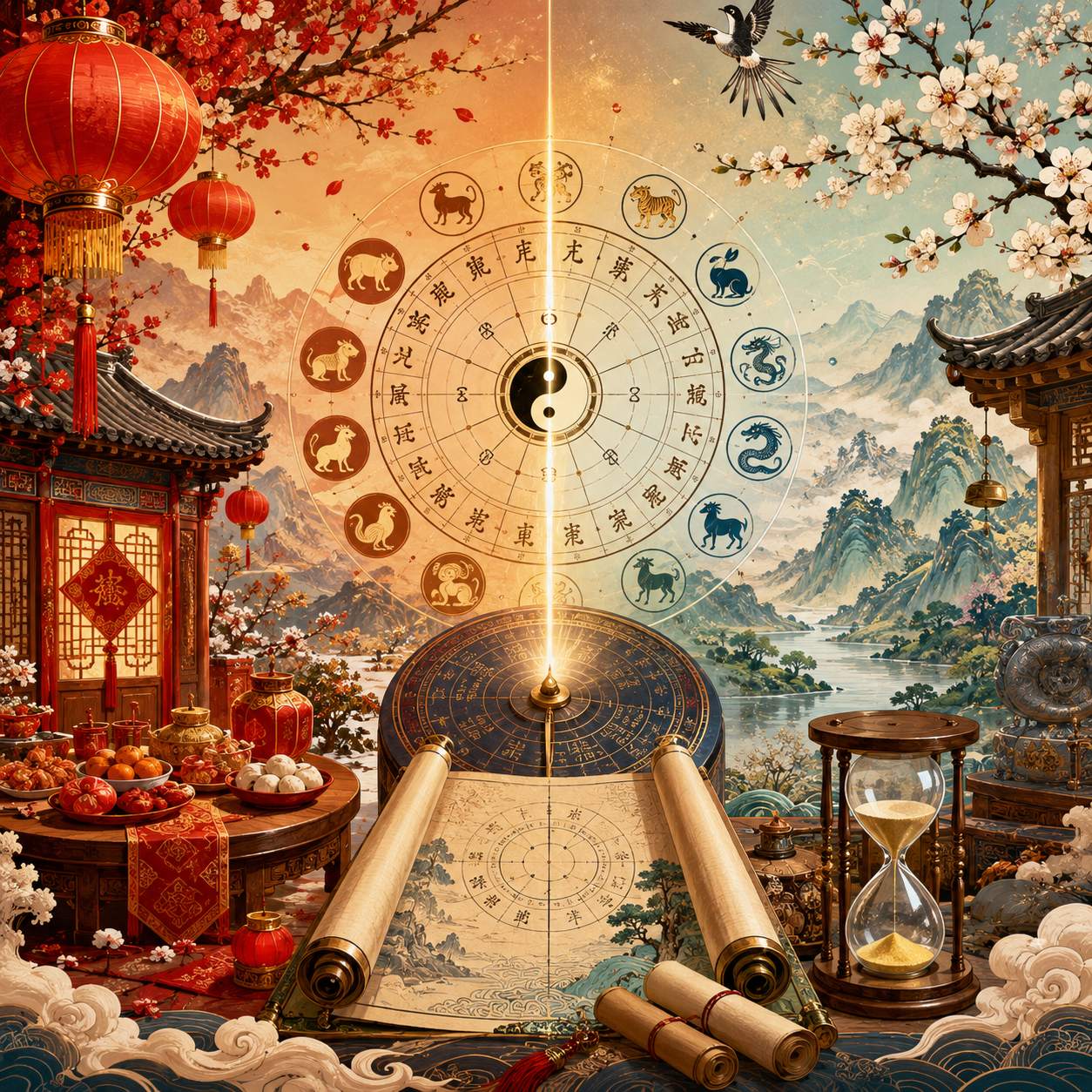 八字排盘年柱正确排法_立春分界还是正月初一_详解
