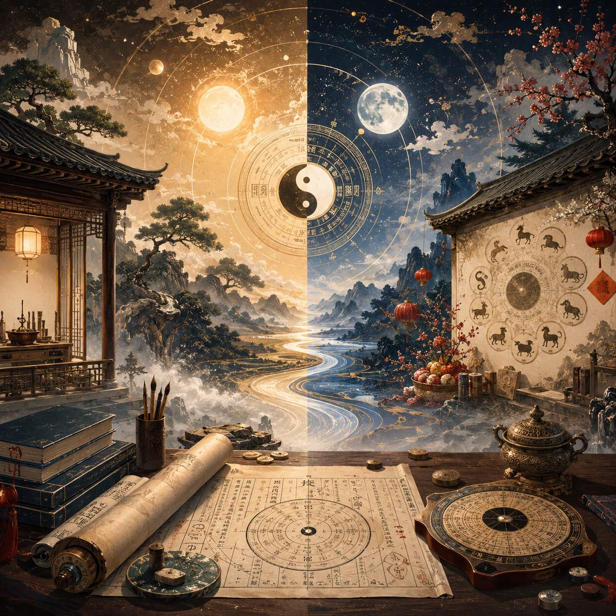 八字排盘年柱分界_立春与正月初一的流派差异全解