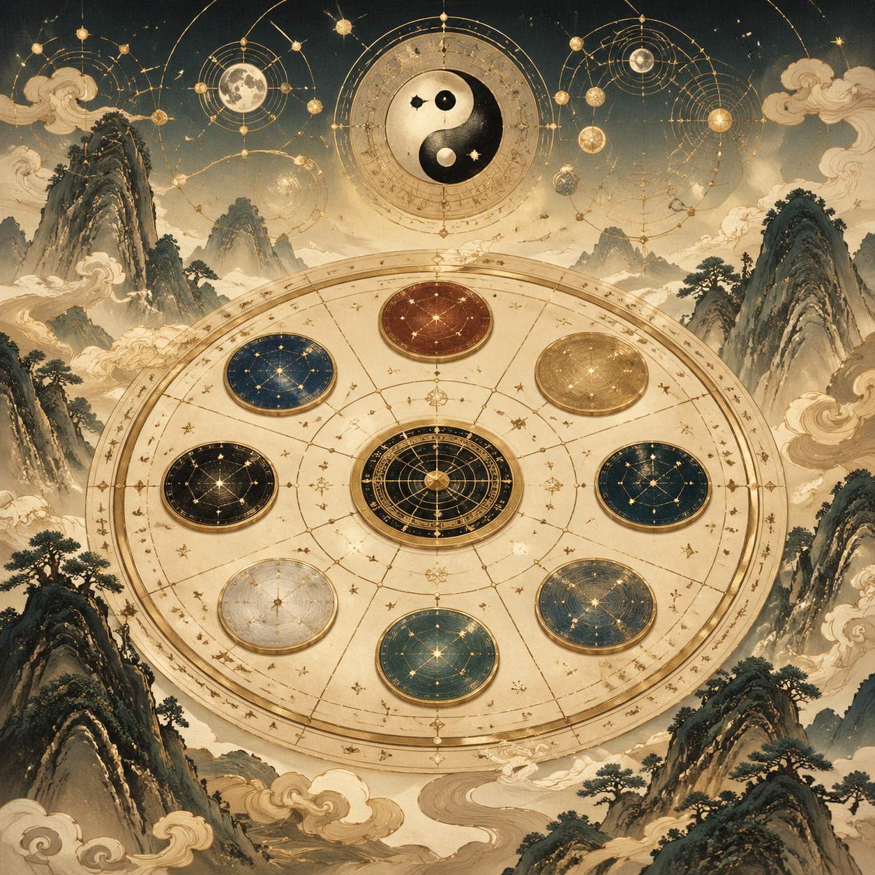 飞盘奇门九星飞布逻辑_零基础入门完整排盘教程