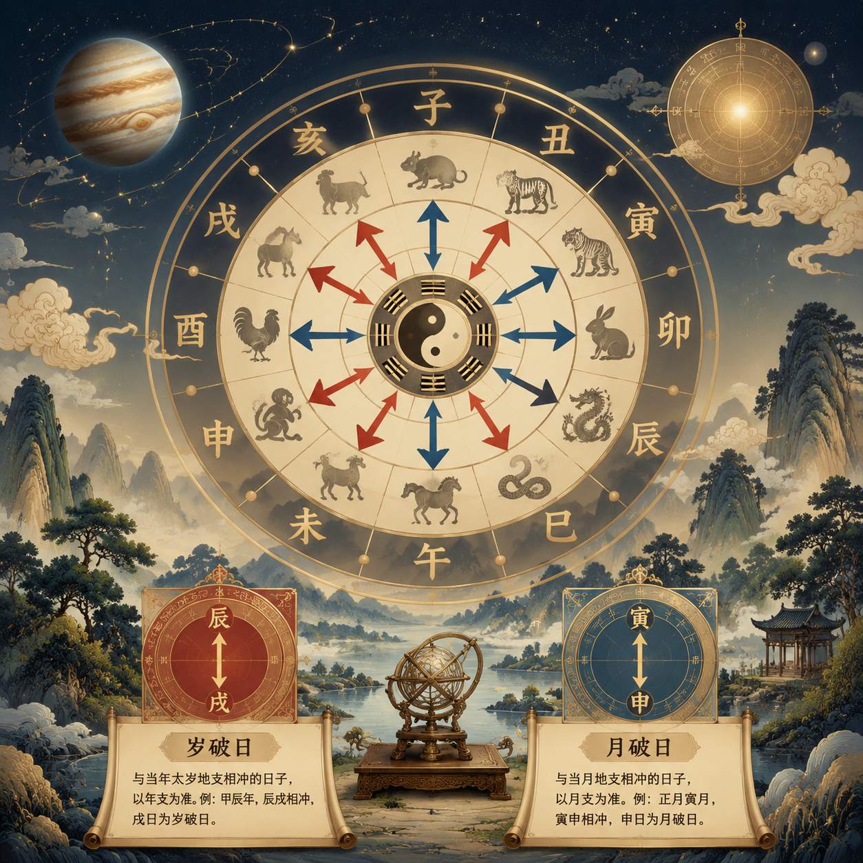 黄历里的岁破日与月破日_基础含义与择吉禁忌详解