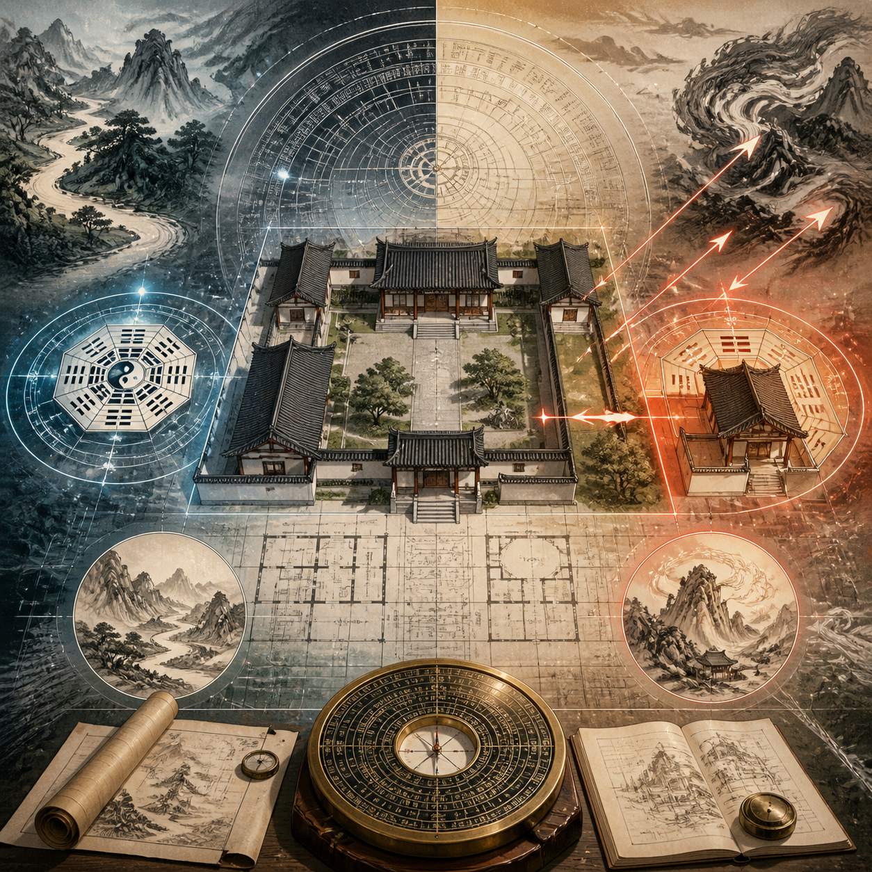 玄空飞星下卦与替卦_核心区别与排盘适用场景全解