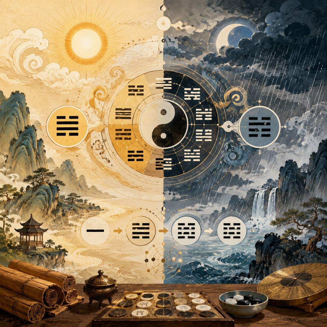 阴阳爻位取象差异_六爻占卜零基础入门必学知识点