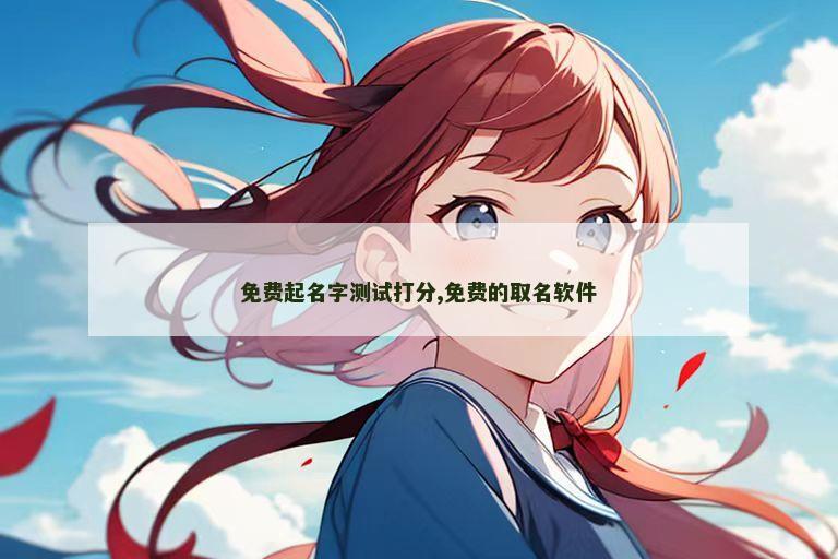 免费起名字测试打分,免费的取名软件