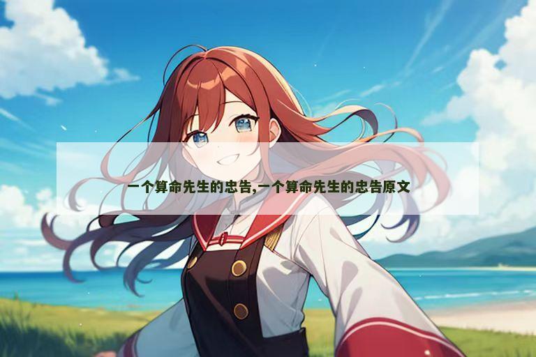 一个算命先生的忠告,一个算命先生的忠告原文