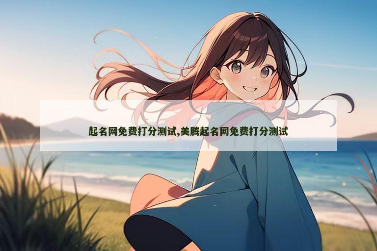 起名网免费打分测试,美腾起名网免费打分测试