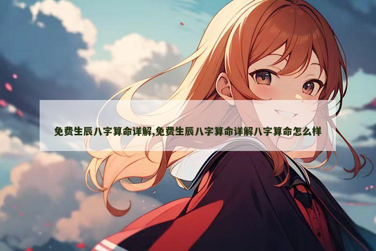 免费生辰八字算命详解,免费生辰八字算命详解八字算命怎么样