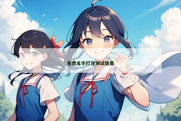 免费名字打分测试结果