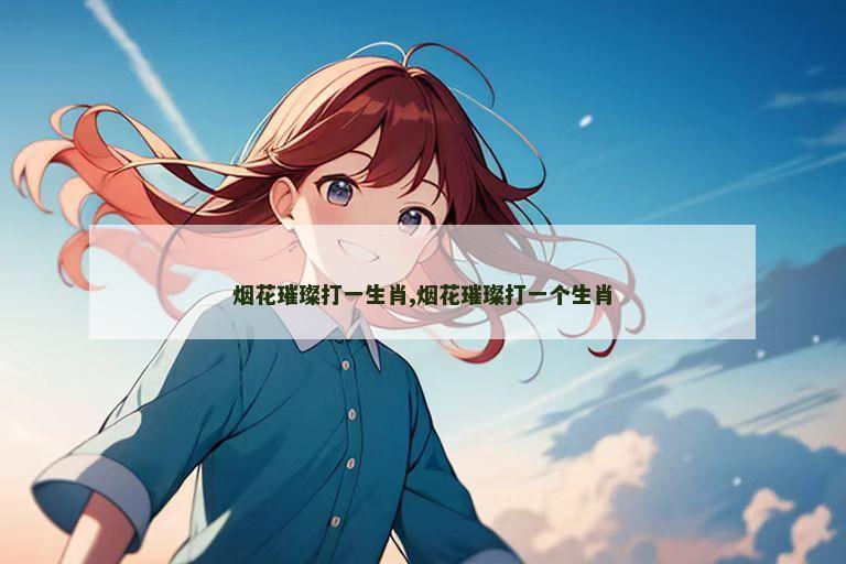 烟花璀璨打一生肖,烟花璀璨打一个生肖